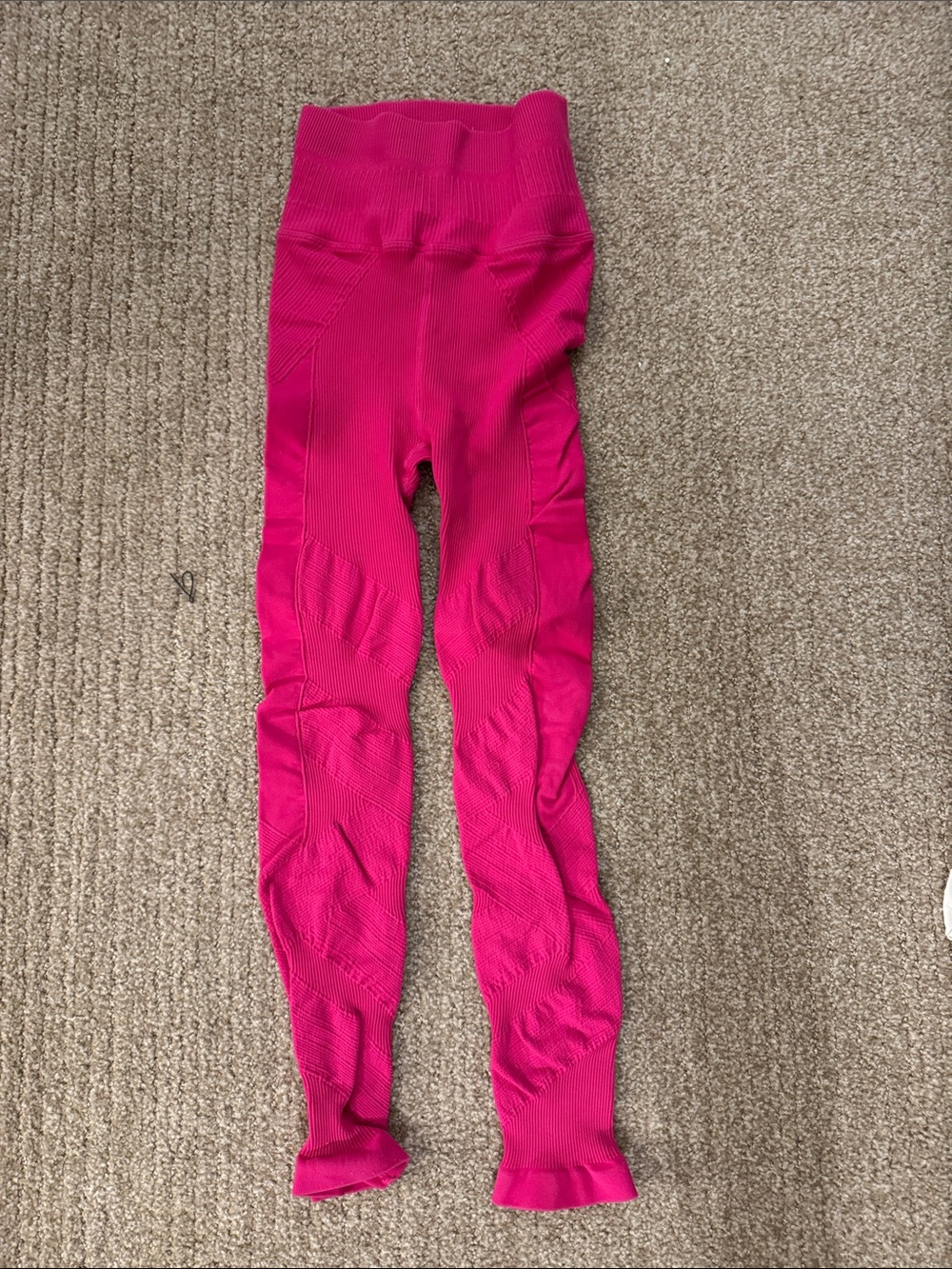 Free People Movement Hot Pink High Waisted Seamless Ribbed Leggings